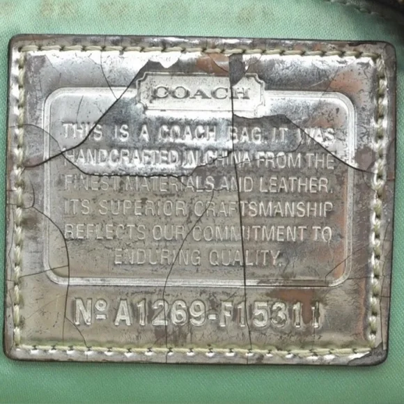 Rare 🦄 Coach Signature Jazzy Glitter Poppy Multi Canvas Handbag Purse - Picture 9 of 15